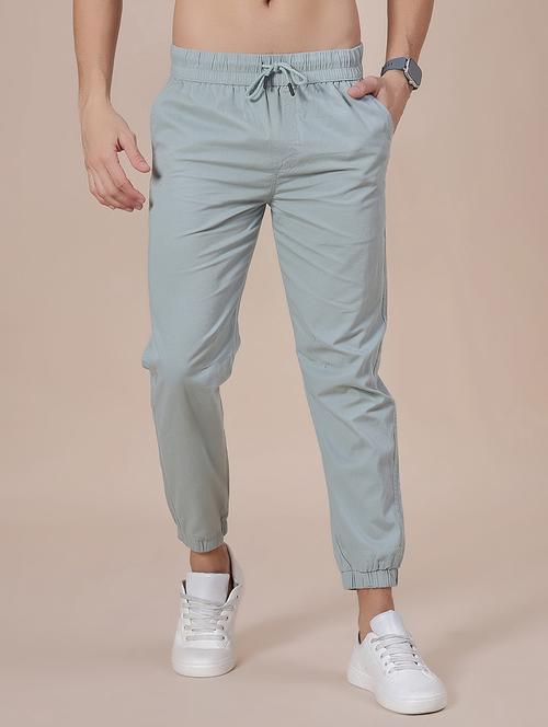 men solid mid rise regular fit jogger - 22138203 - Very Small Image - 1