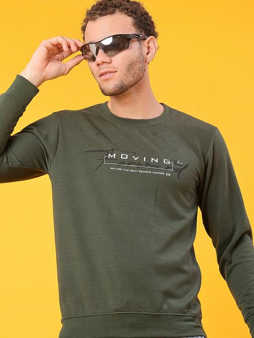 men chest print long sleeve regular fit sweatshirt - 22138409 - Very Small Image - 1