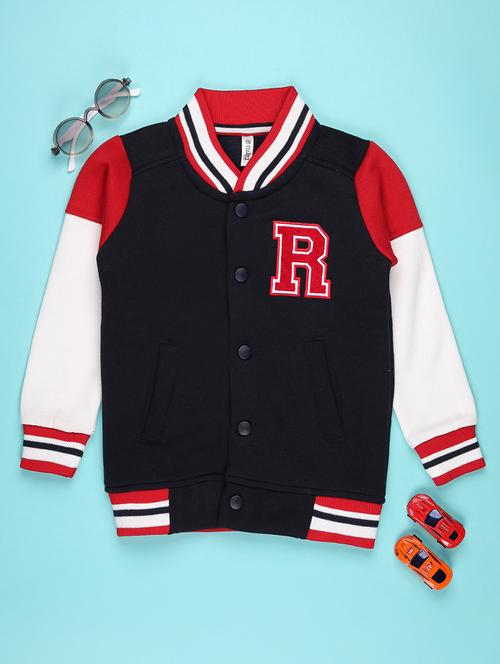 boys color blocked long sleeve varsity jacket - 22138846 - Very Small Image - 1
