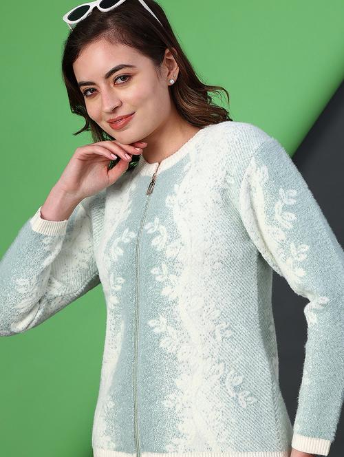 women self design long sleeve cardigan - 22139378 - Very Small Image - 1