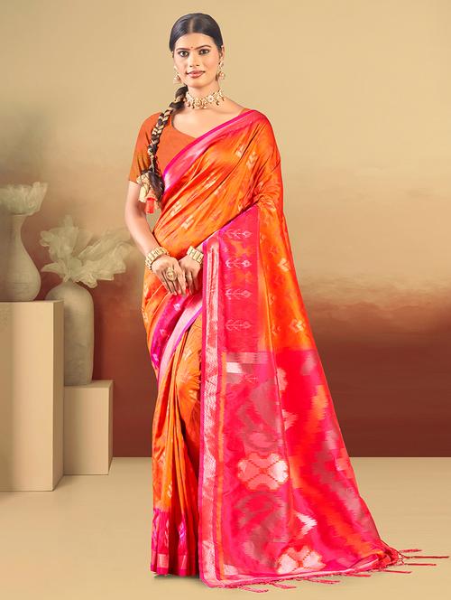 women self design banarasi saree with blouse - 22140224 - Very Small Image - 1
