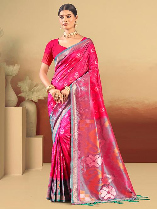 women self design banarasi saree with blouse - 22140226 - Very Small Image - 1