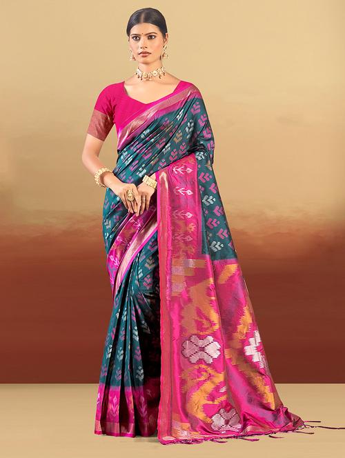 women self design banarasi saree with blouse - 22140228 - Very Small Image - 1