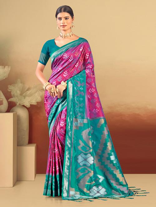 women self design banarasi saree with blouse - 22140229 - Very Small Image - 1