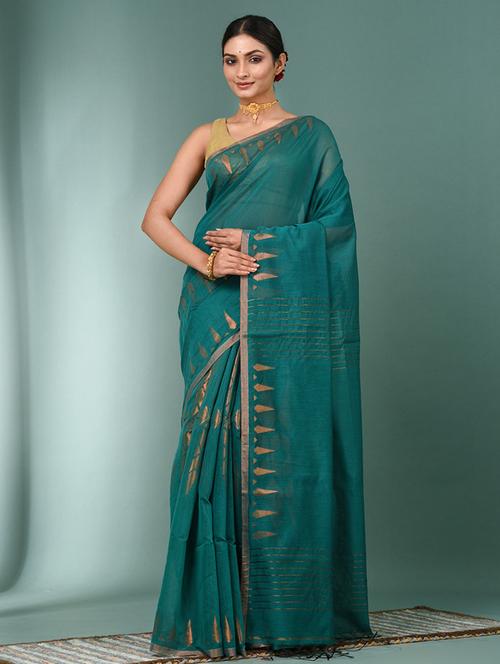women self design handloom saree with blouse - 22140316 - Very Small Image - 1