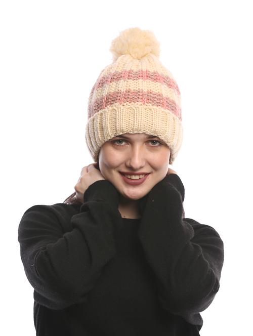 women self design winter cap - 22141258 - Very Small Image - 1