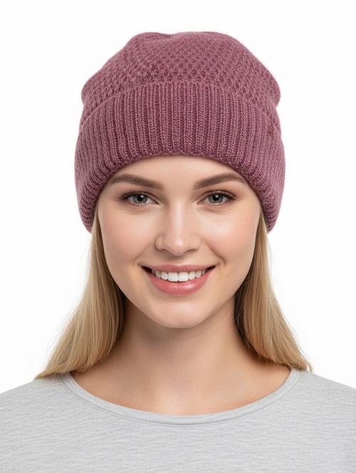 women self design winter cap - 22141261 - Very Small Image - 1