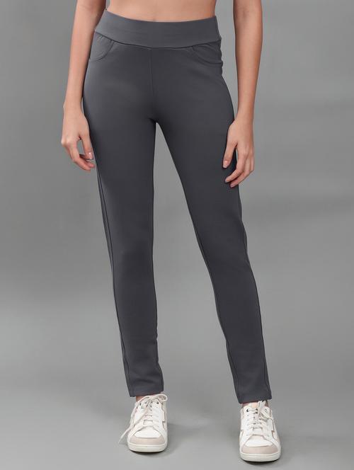 women solid mid rise track pant - 22141290 - Very Small Image - 1