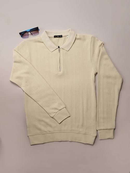 boys solid long sleeve collared sweatshirt - 22142019 - Very Small Image - 1