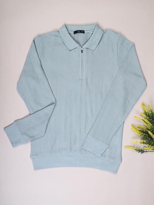 boys solid long sleeve collared sweatshirt - 22142022 - Very Small Image - 1