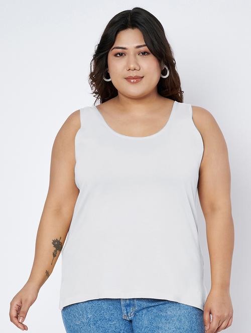 women plus size solid sleeveless camisole - 22142346 - Very Small Image - 1