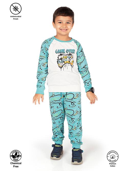 boys printed long sleeve co-ord set - 22142869 - Very Small Image - 1