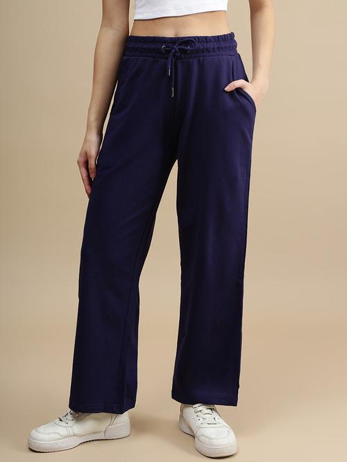 women solid mid rise track pant - 22143410 - Very Small Image - 1