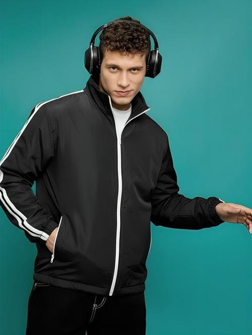 men taped long sleeve lightweight bomber jacket - 22143663 - Very Small Image - 1