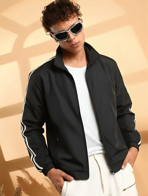 men taped long sleeve lightweight bomber jacket - 22143664 - Very Small Image - 1
