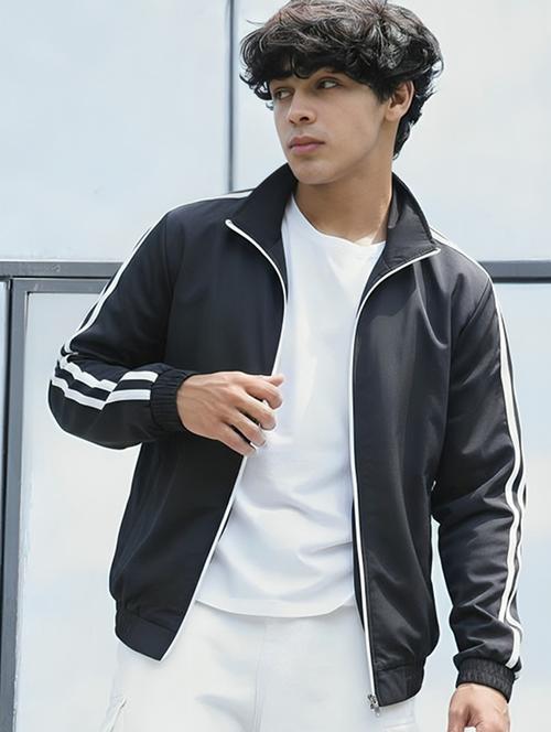 men taped long sleeve lightweight bomber jacket - 22143665 - Very Small Image - 1