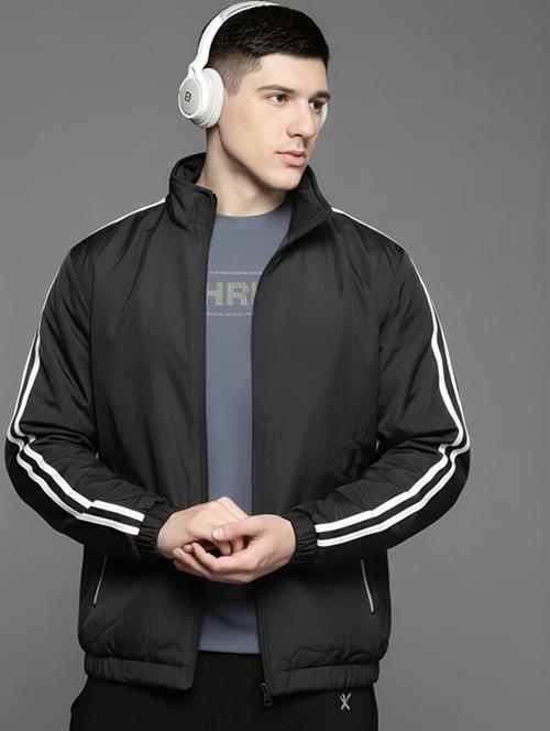 men taped long sleeve lightweight bomber jacket - 22143670 - Very Small Image - 1