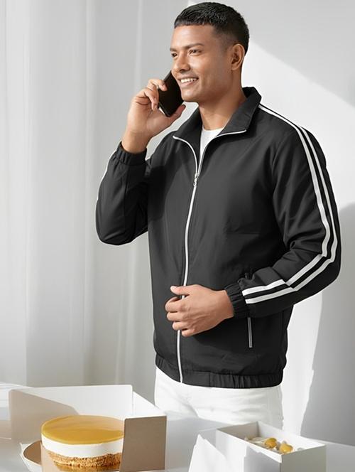 men taped long sleeve lightweight bomber jacket - 22143676 - Very Small Image - 1