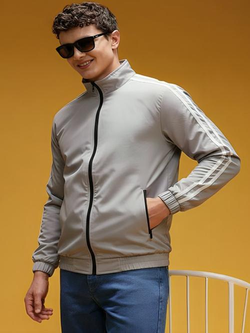 men taped long sleeve lightweight bomber jacket - 22143679 - Very Small Image - 1