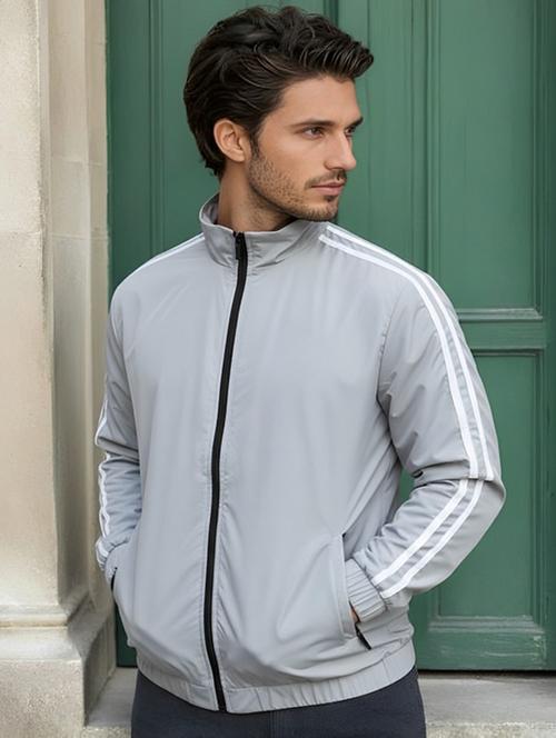 men taped long sleeve lightweight bomber jacket - 22143687 - Very Small Image - 1