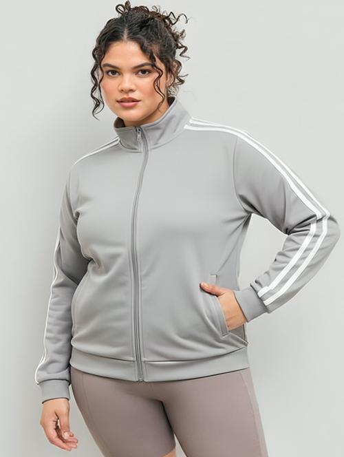 women solid long sleeve windcheater jacket - 22143700 - Very Small Image - 1