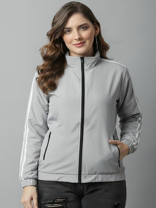 women solid long sleeve jacket - 22143714 - Very Small Image - 1