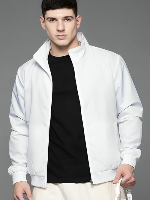 men solid long sleeve lightweight bomber jacket - 22143726 - Very Small Image - 1