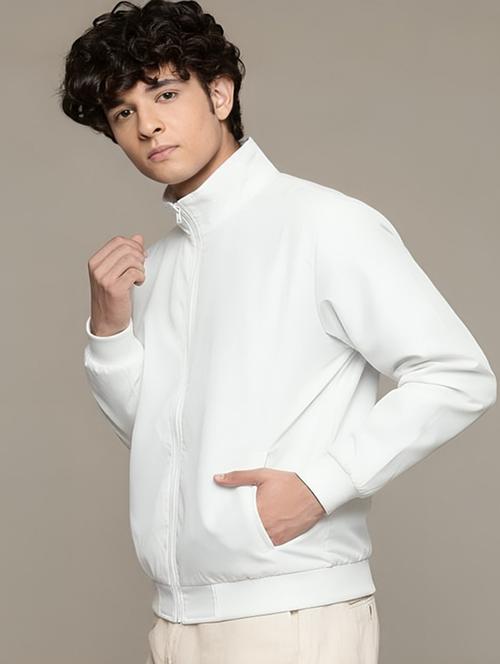 men solid long sleeve lightweight bomber jacket - 22143729 - Very Small Image - 1