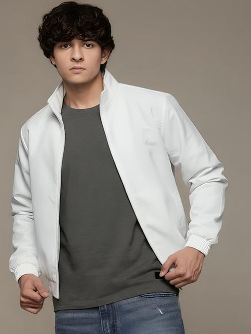 men solid long sleeve lightweight bomber jacket - 22143736 - Very Small Image - 1