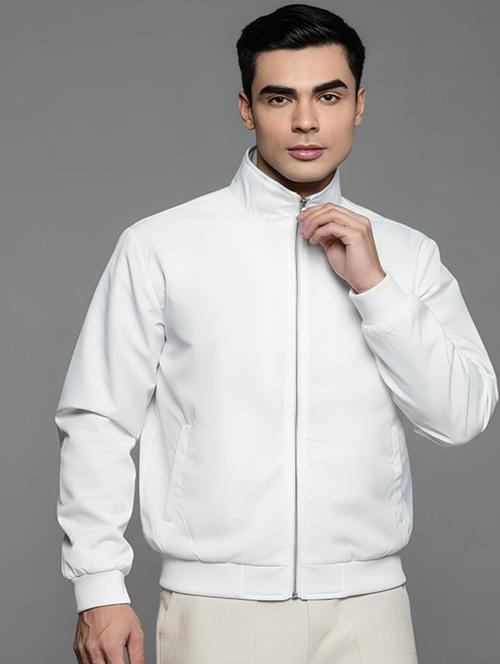 men solid long sleeve lightweight bomber jacket - 22143740 - Very Small Image - 1