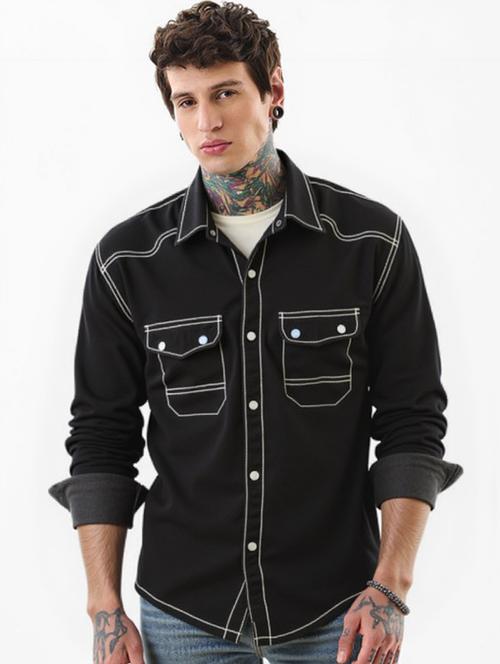 men solid long sleeve regualr fit casual shirt - 22145019 - Very Small Image - 1