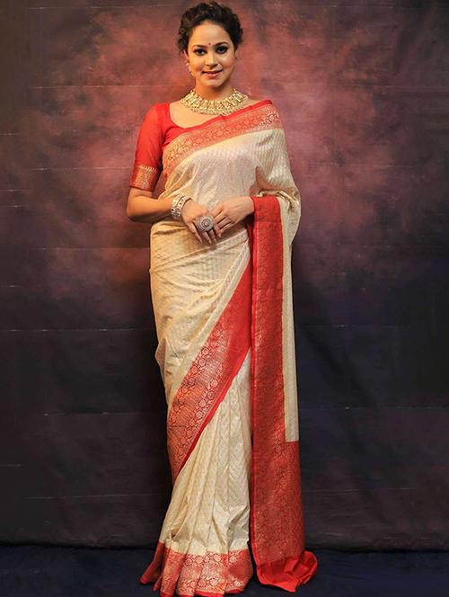 women self design banarasi saree with blouse - 22145284 - Very Small Image - 1