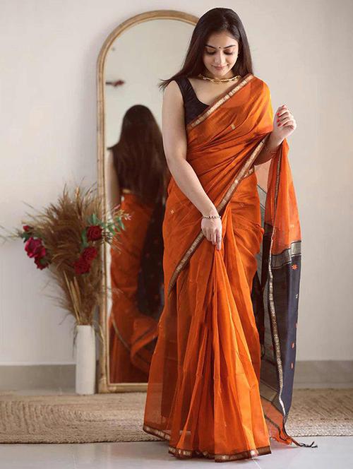 women self design handloom saree with blouse - 22145301 - Very Small Image - 1