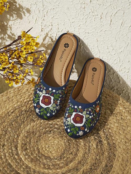 women embroidered slip on jutis - 22146565 - Very Small Image - 1