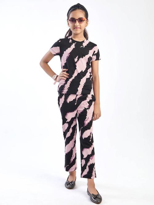 girls printed top & trouser co-ord set - 22146681 - Very Small Image - 1