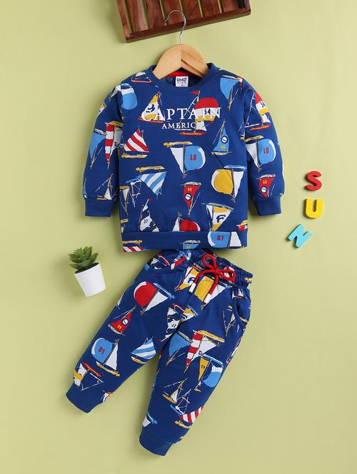 boys printed long sleeve co-ord set - 22147159 - Very Small Image - 1