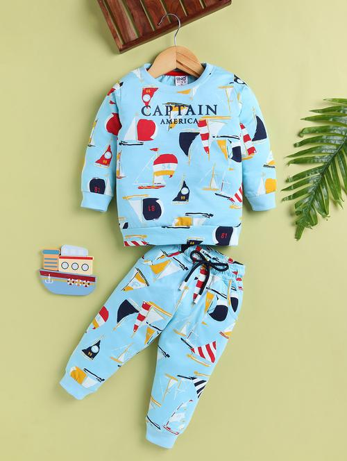 boys printed long sleeve co-ord set - 22147160 - Very Small Image - 1