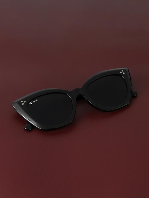 ted smith women cat eye black sunglasses with uv protected lenses - 22147228 - Very Small Image - 1