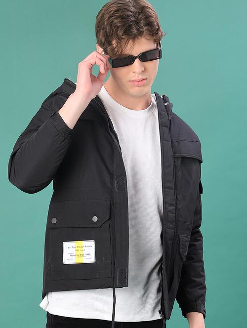 men solid long sleeve lightweight bomber jacket - 22154869 - Very Small Image - 1