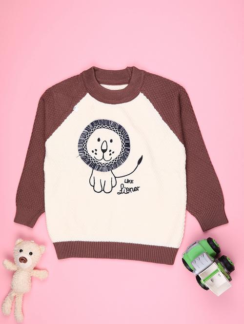boys self design long sleeve sweater - 22155373 - Very Small Image - 1