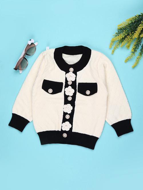 girls self designed long sleeve cardigan - 22155425 - Very Small Image - 1