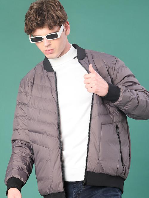 men solid long sleeve puffer jacket - 22155462 - Very Small Image - 1
