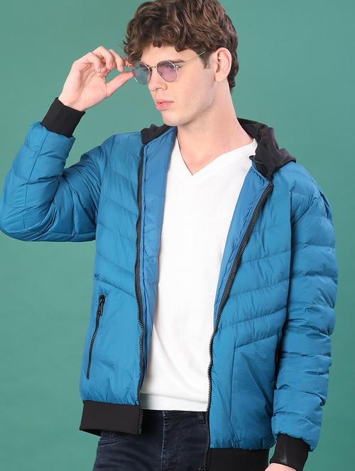 men solid long sleeve puffer jacket - 22155466 - Very Small Image - 1