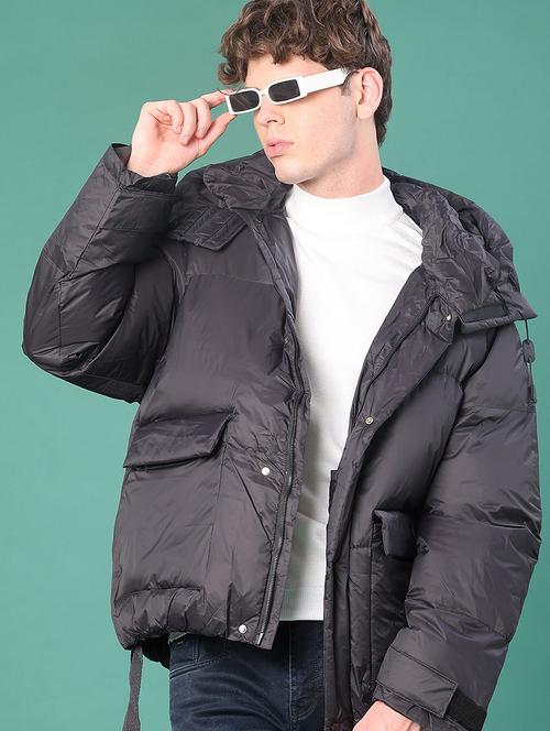 men solid long sleeve puffer jacket - 22155469 - Very Small Image - 1