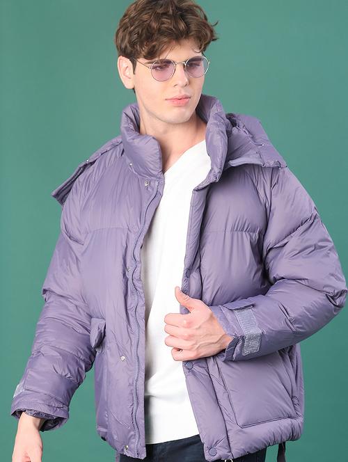 men solid long sleeve puffer jacket - 22155471 - Very Small Image - 1