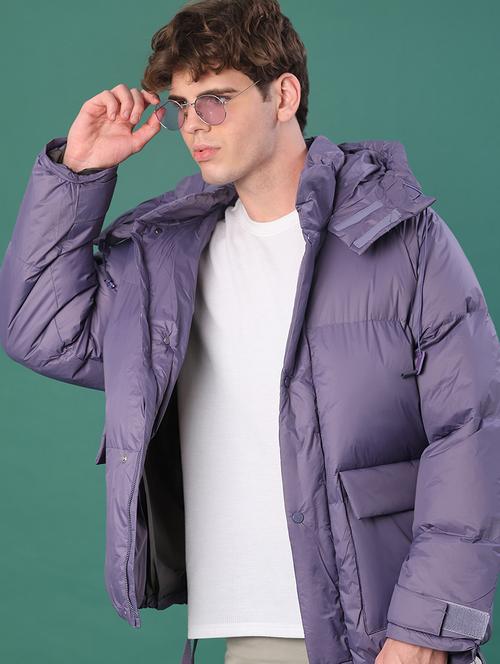 men solid long sleeve puffer jacket - 22155474 - Very Small Image - 1