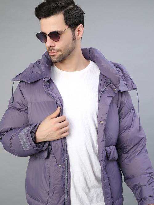 men solid long sleeve puffer jacket - 22155481 - Very Small Image - 1