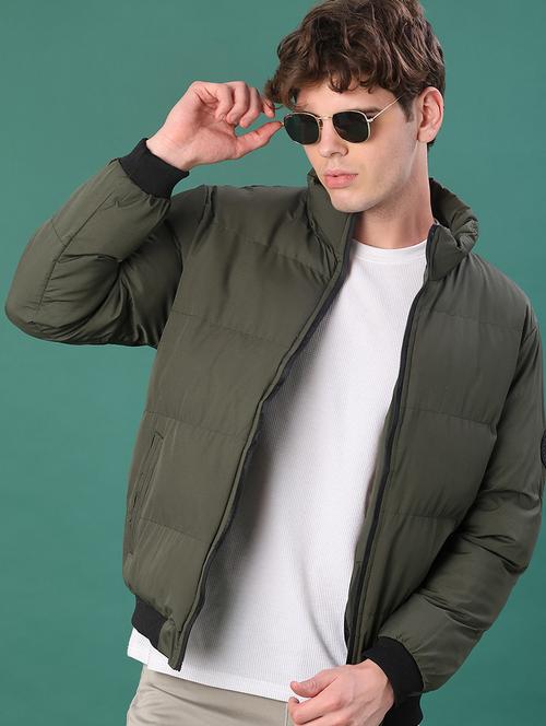 men solid long sleeve puffer jacket - 22155482 - Very Small Image - 1