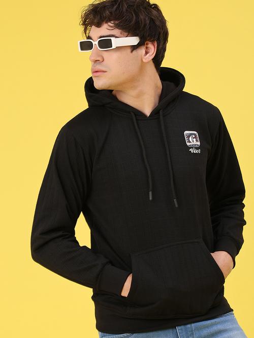 men solid long sleeve hooded sweatshirt - 22156483 - Very Small Image - 1
