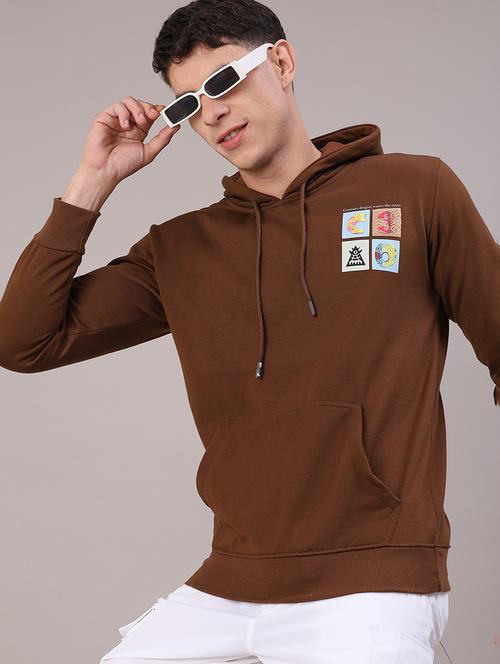men printed long sleeve hooded sweatshirt - 22156486 - Very Small Image - 1
